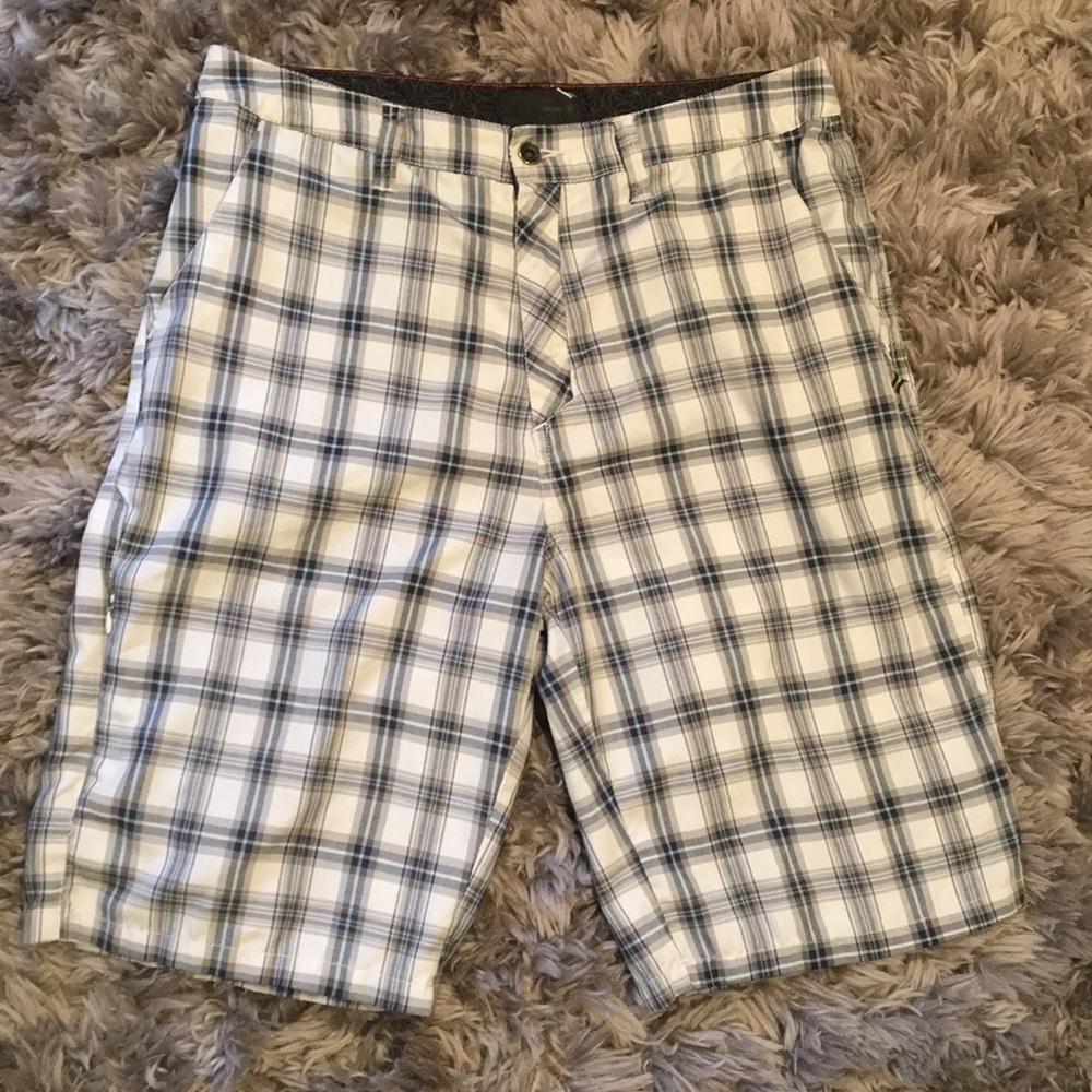 HURLEY MENS PLAID SHORTS